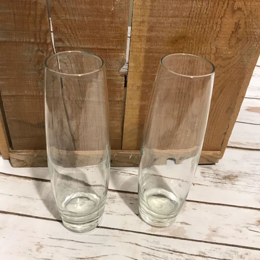 Libbey Bud Vases 2 Clear Glass - Picture 4 of 14